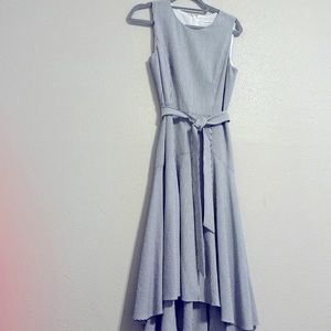 155. Calvin Klein dress in blue/white stripe in size 6. REDUCED FOR QUICK SALE!!